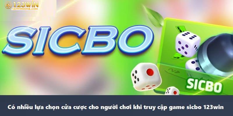 Có nhiều cửa cược cho người chơi khi truy cập game xí ngầu 123win